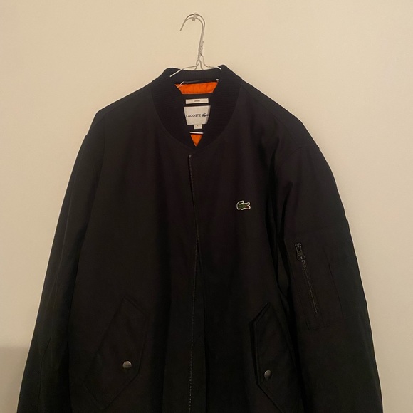 Veste bomber Lacoste noir unisexe neuf jamais porter avec les étiquettes - Picture 1 of 5